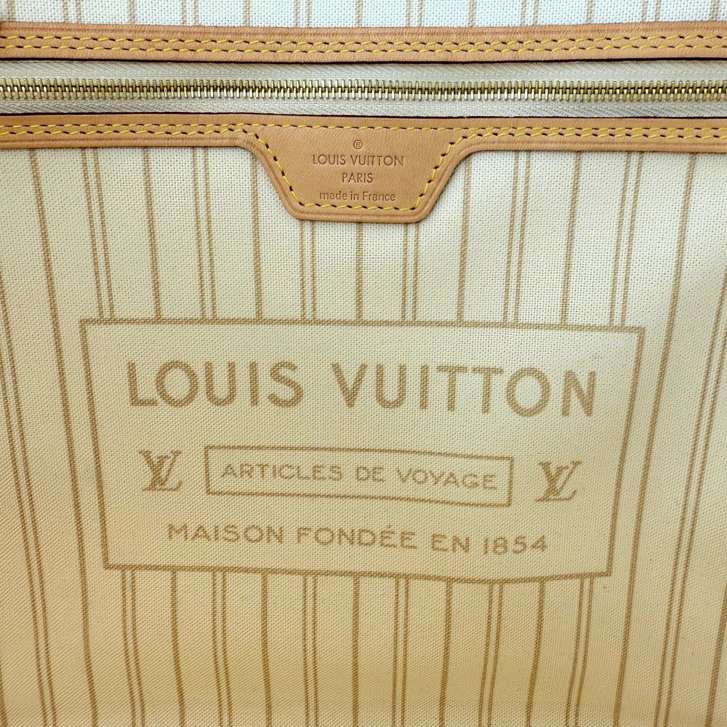 Louis Vuitton Neverfull MM Damier Azur Canvas Beige Fullset / sehr gut Louis Vuitton