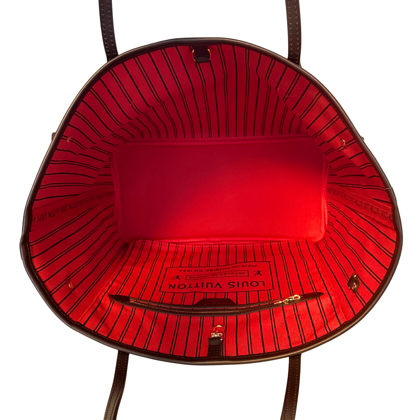 Louis Vuitton Neverfull MM Damier Ebene Braun Fullset 2025 / neuwertig