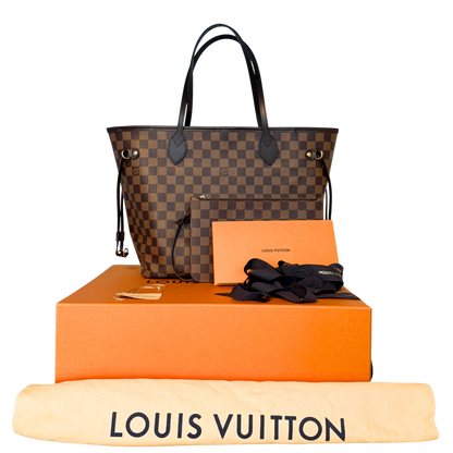 Louis Vuitton Neverfull MM Damier Ebene Braun Fullset 2025 / neuwertig