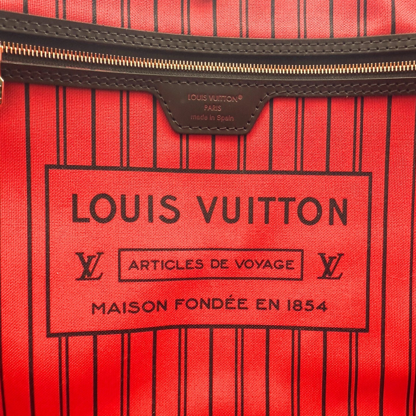 Louis Vuitton Neverfull MM Damier Ebene Braun Fullset 2025 / neuwertig