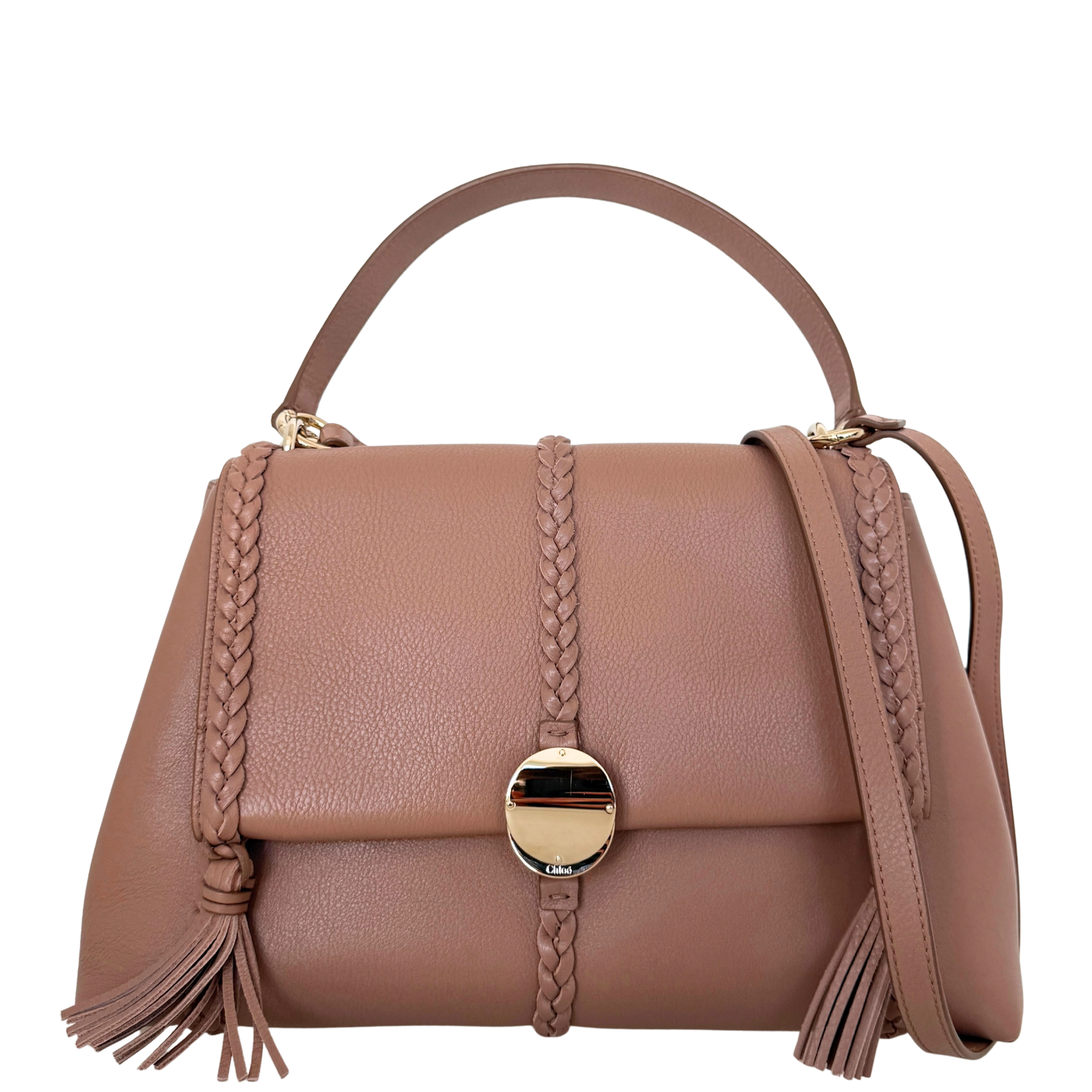 Chloé Penelope Medium Schultertasche Nude / sehr gut Chloé