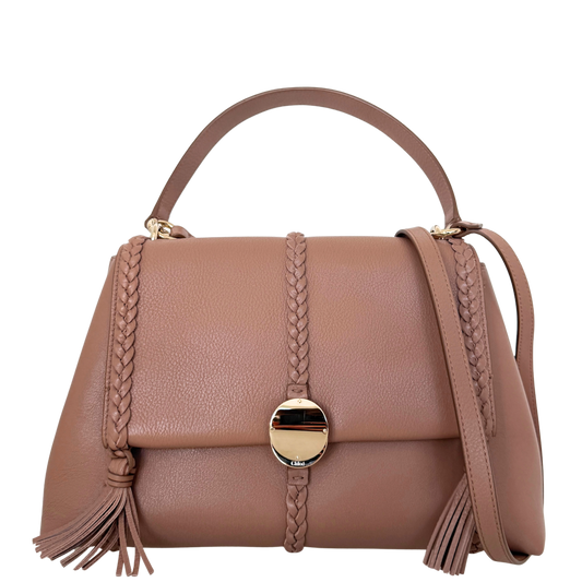 Chloé Penelope Medium Schultertasche Nude / sehr gut Chloé