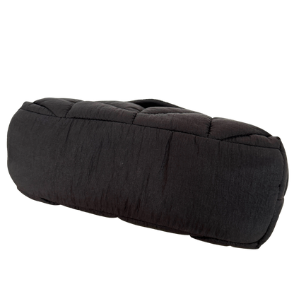 Saint Laurent LouLou Puffer Small Nylon Schultertasche Schwarz / sehr gut