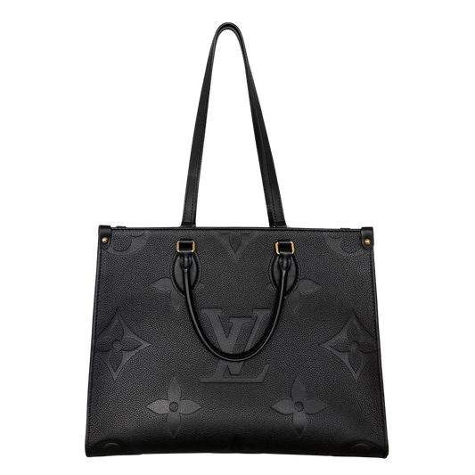 Louis Vuitton Onthego in genarbtem Monogram Empreinte MM M45595 Schwarz / neuwertig Louis Vuitton