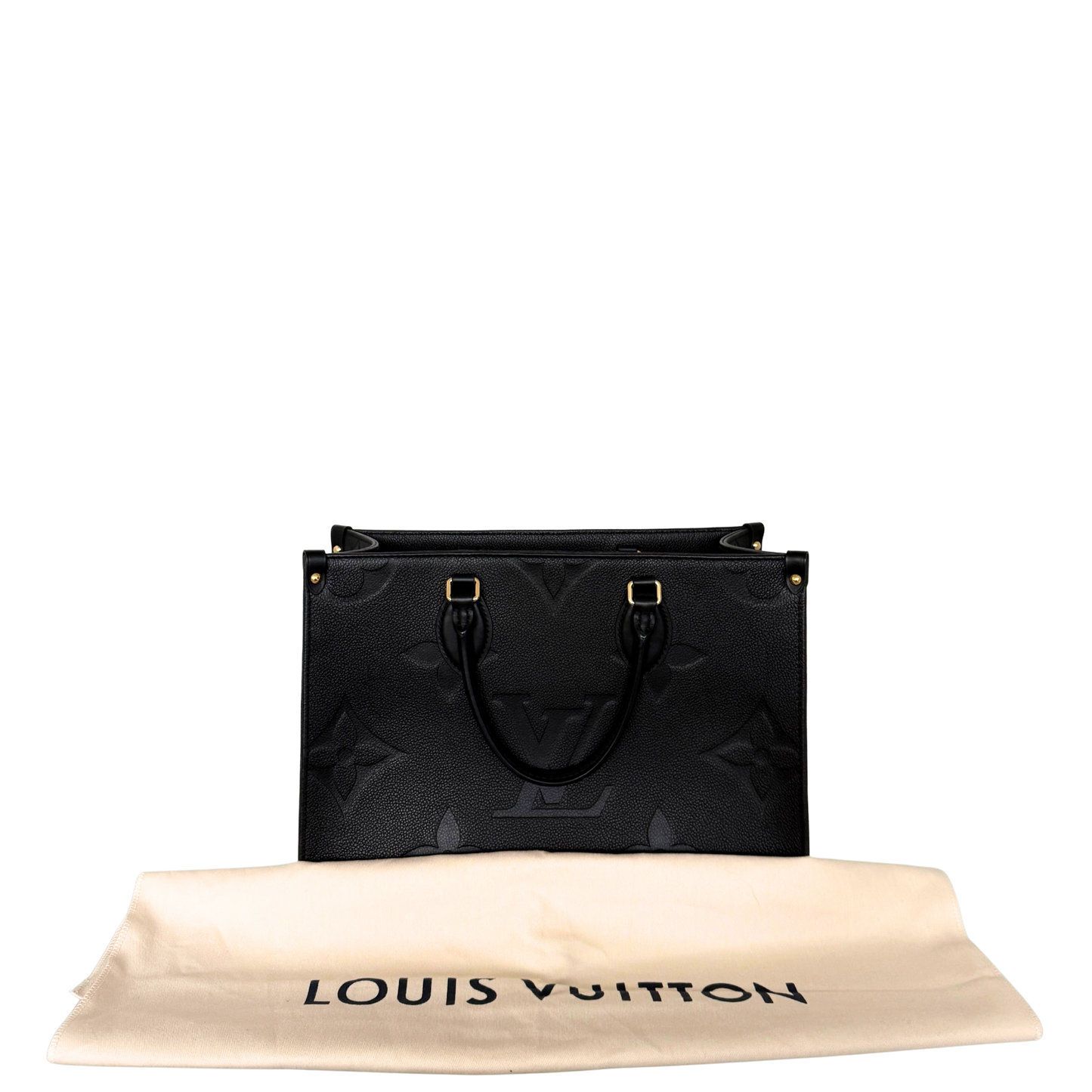 Louis Vuitton Onthego in genarbtem Monogram Empreinte MM M45595 Schwarz / neuwertig Louis Vuitton