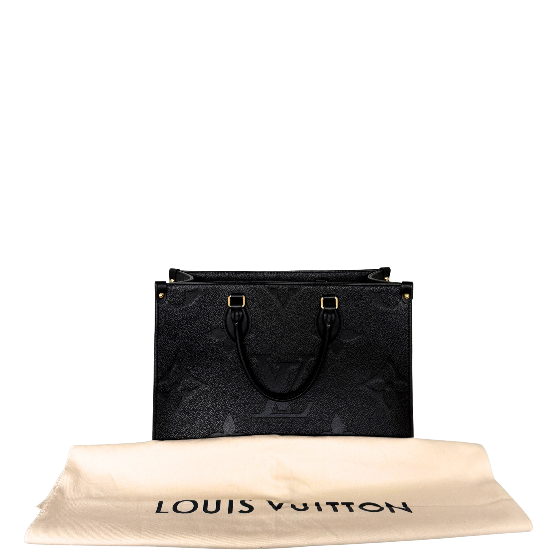 Louis Vuitton Onthego in genarbtem Monogram Empreinte MM M45595 Schwarz / neuwertig Louis Vuitton