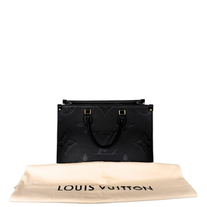 Louis Vuitton Onthego in genarbtem Monogram Empreinte MM M45595 Schwarz / neuwertig Louis Vuitton