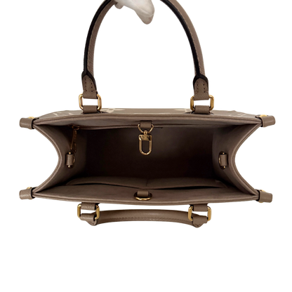 Louis Vuitton OnTheGo PM Monogram Empreinte Tourterelle / Creme / sehr gut Louis Vuitton