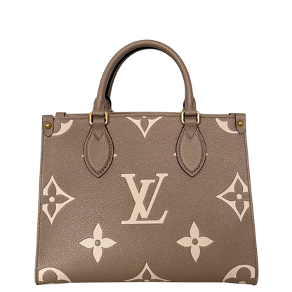 Louis Vuitton OnTheGo PM Monogram Empreinte Tourterelle / Creme / sehr gut Louis Vuitton