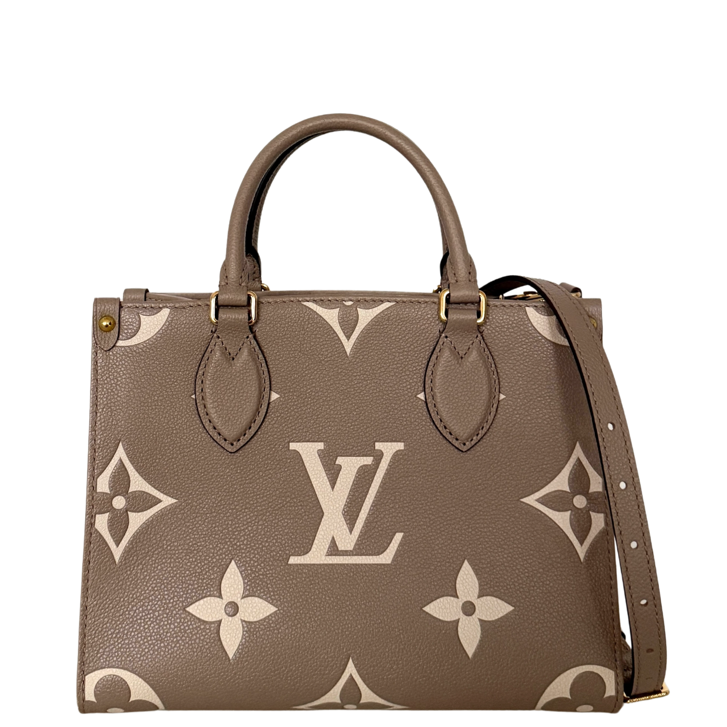 Louis Vuitton OnTheGo PM Monogram Empreinte Tourterelle / Creme / sehr gut Louis Vuitton