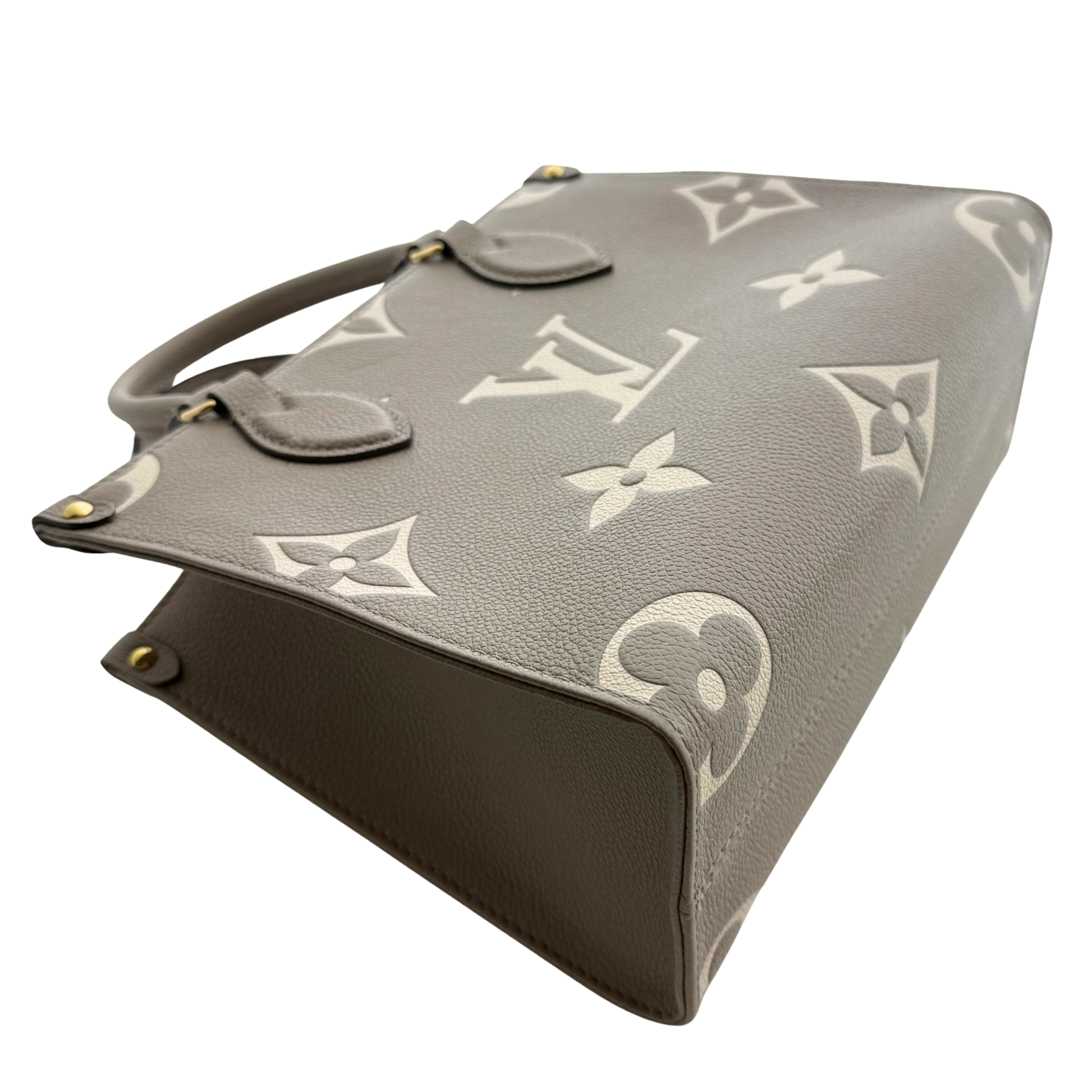 Louis Vuitton OnTheGo PM Monogram Empreinte Tourterelle / Creme / sehr gut Louis Vuitton