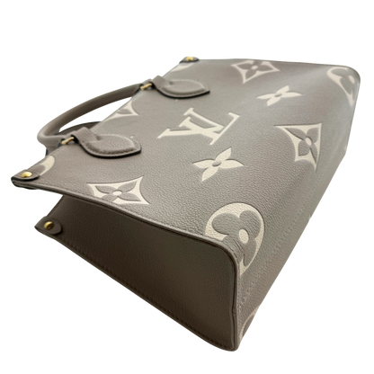 Louis Vuitton OnTheGo PM Monogram Empreinte Tourterelle / Creme / sehr gut Louis Vuitton