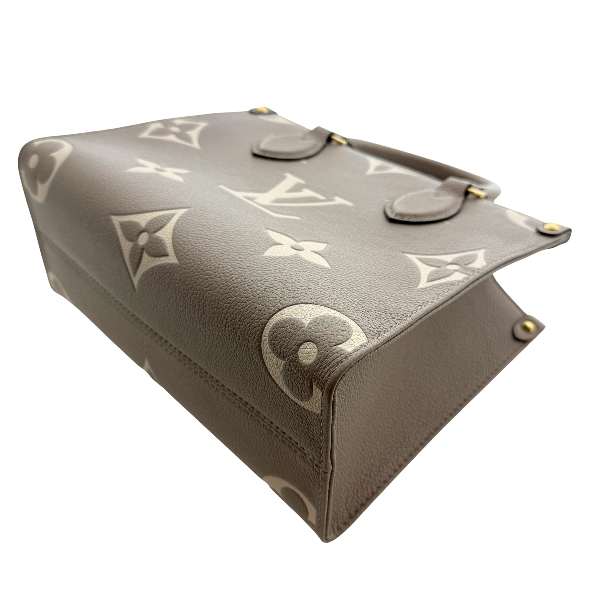 Louis Vuitton OnTheGo PM Monogram Empreinte Tourterelle / Creme / sehr gut Louis Vuitton