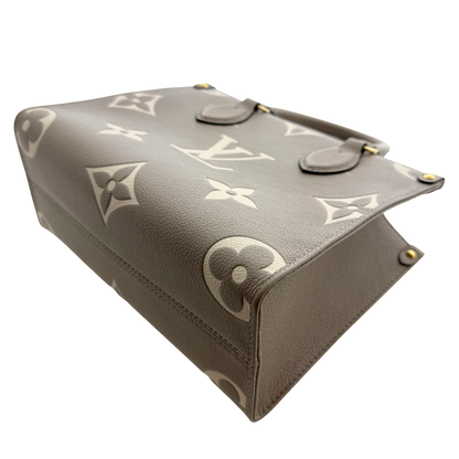 Louis Vuitton OnTheGo PM Monogram Empreinte Tourterelle / Creme / sehr gut Louis Vuitton