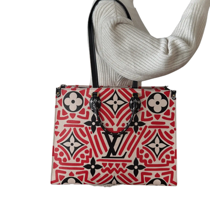 Louis Vuitton Monogram Giant Crafty Onthego GM M45358 Rot / sehr gut Louis Vuitton