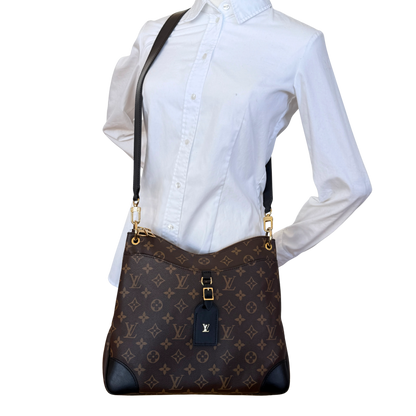 Louis Vuitton Odeon NM MM Monogram Canvas Braun / sehr gut Louis Vuitton