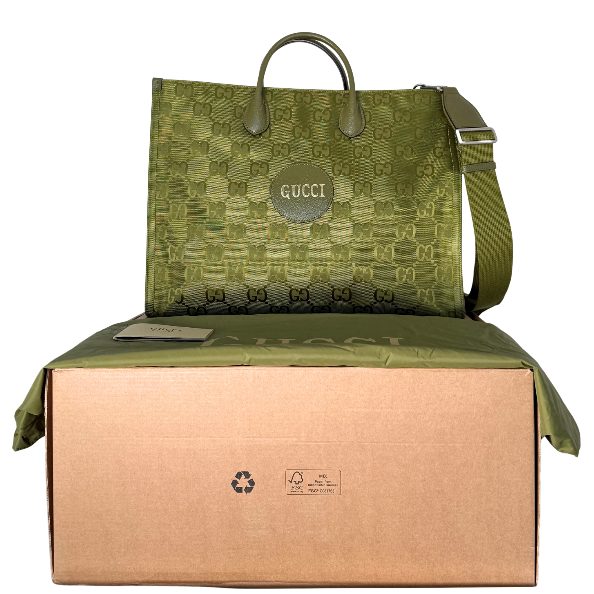 Gucci Off The Grid Tote Bag Grün / sehr gut Gucci