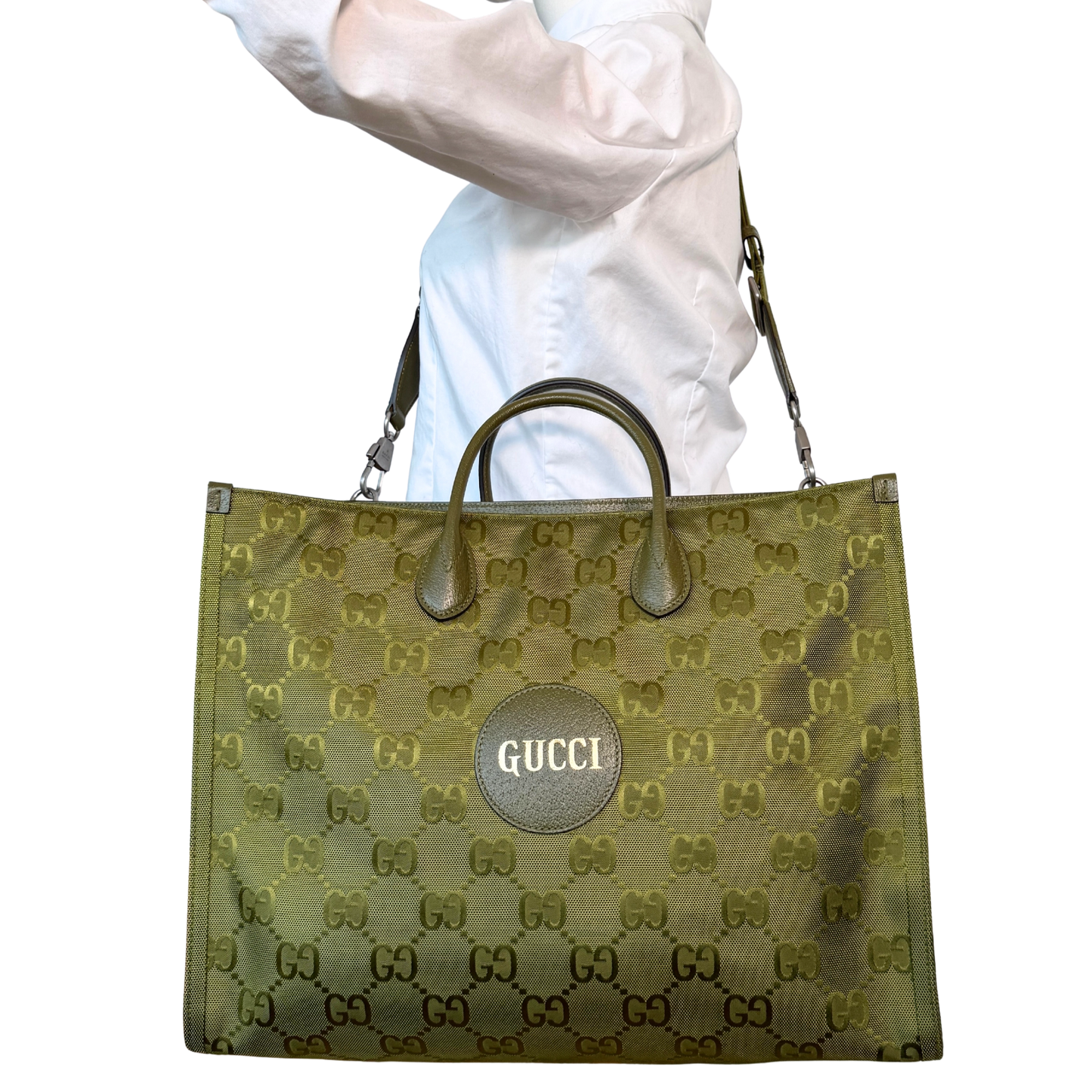 Gucci Off The Grid Tote Bag Grün / sehr gut Gucci
