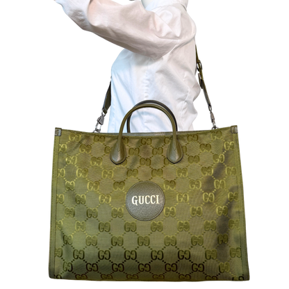 Gucci Off The Grid Tote Bag Grün / sehr gut Gucci