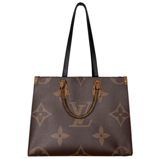 Louis Vuitton Onthego MM Monogram Canvas M45321 Braun / sehr gut Louis Vuitton