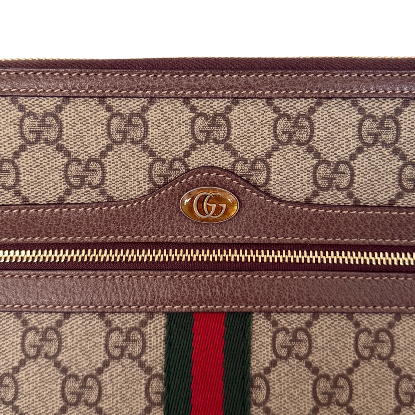 Gucci Ophidia Pouch aus GG Supreme-Canvas Braun / neuwertig Gucci