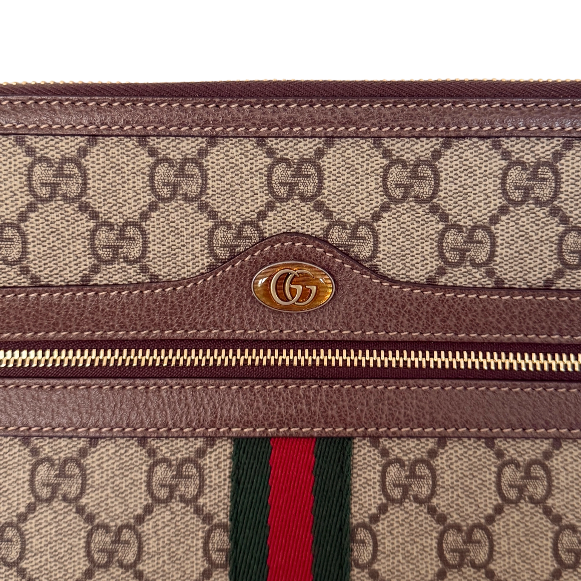 Gucci Ophidia Pouch aus GG Supreme-Canvas Braun / neuwertig Gucci