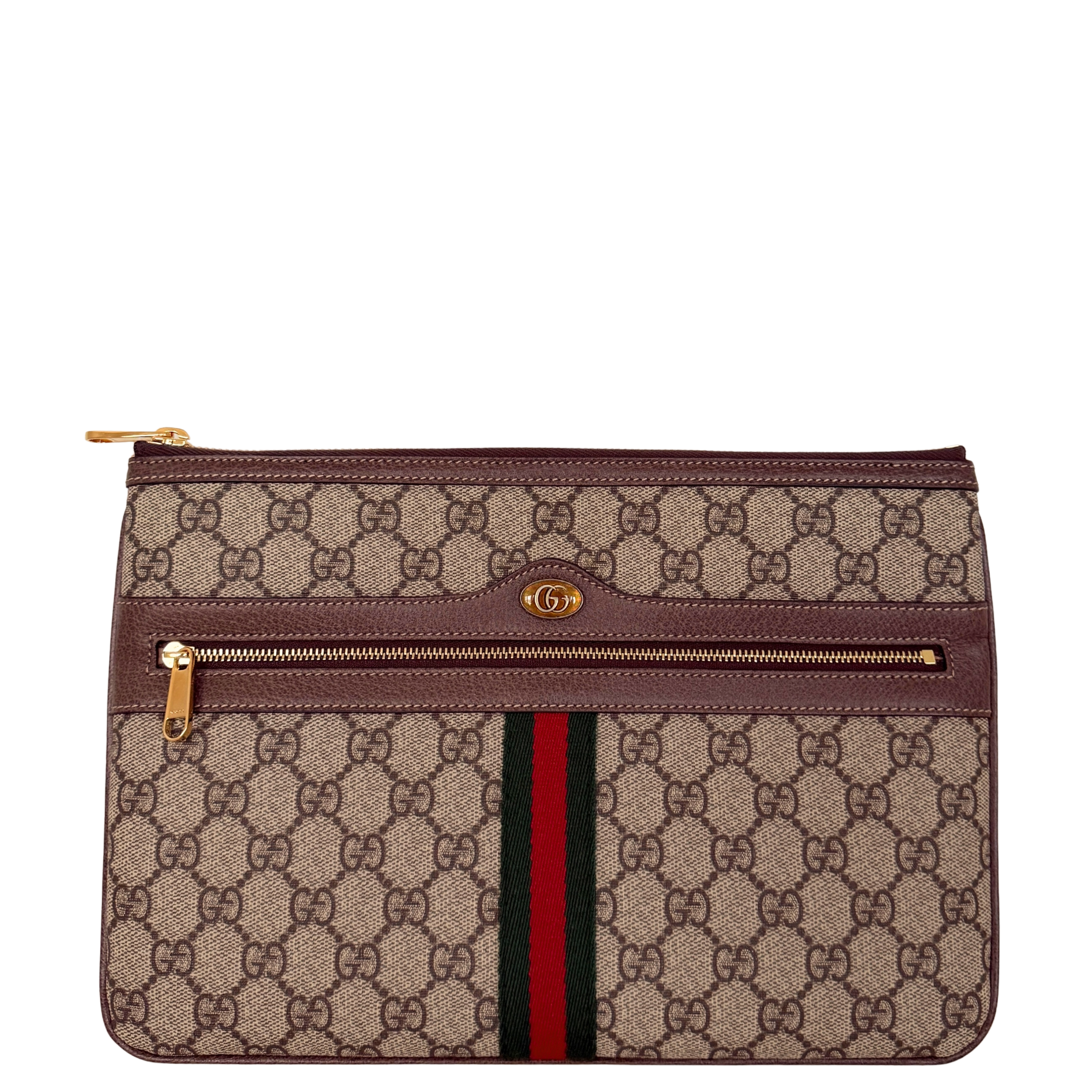 Gucci Ophidia Pouch aus GG Supreme-Canvas Braun / neuwertig Gucci