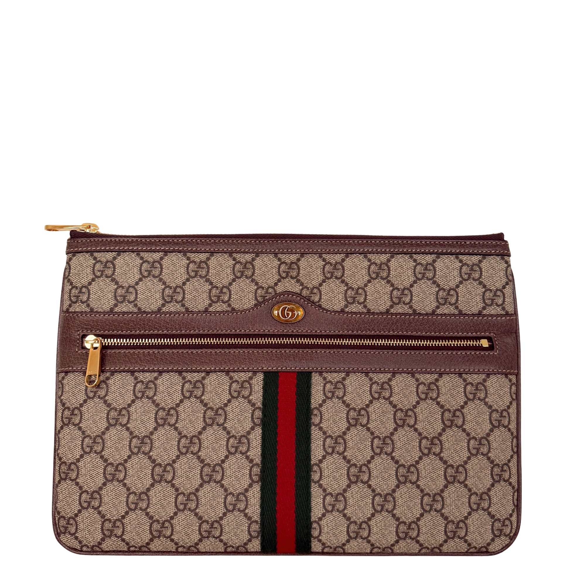 Gucci Ophidia Pouch aus GG Supreme-Canvas Braun / neuwertig Gucci
