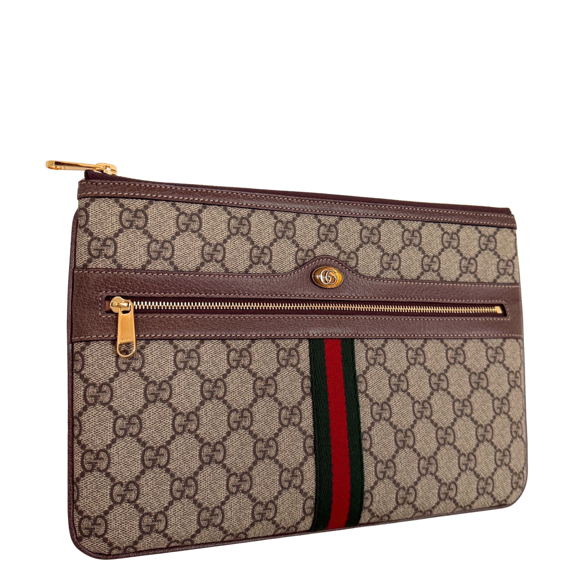 Gucci Ophidia Pouch aus GG Supreme-Canvas Braun / neuwertig Gucci