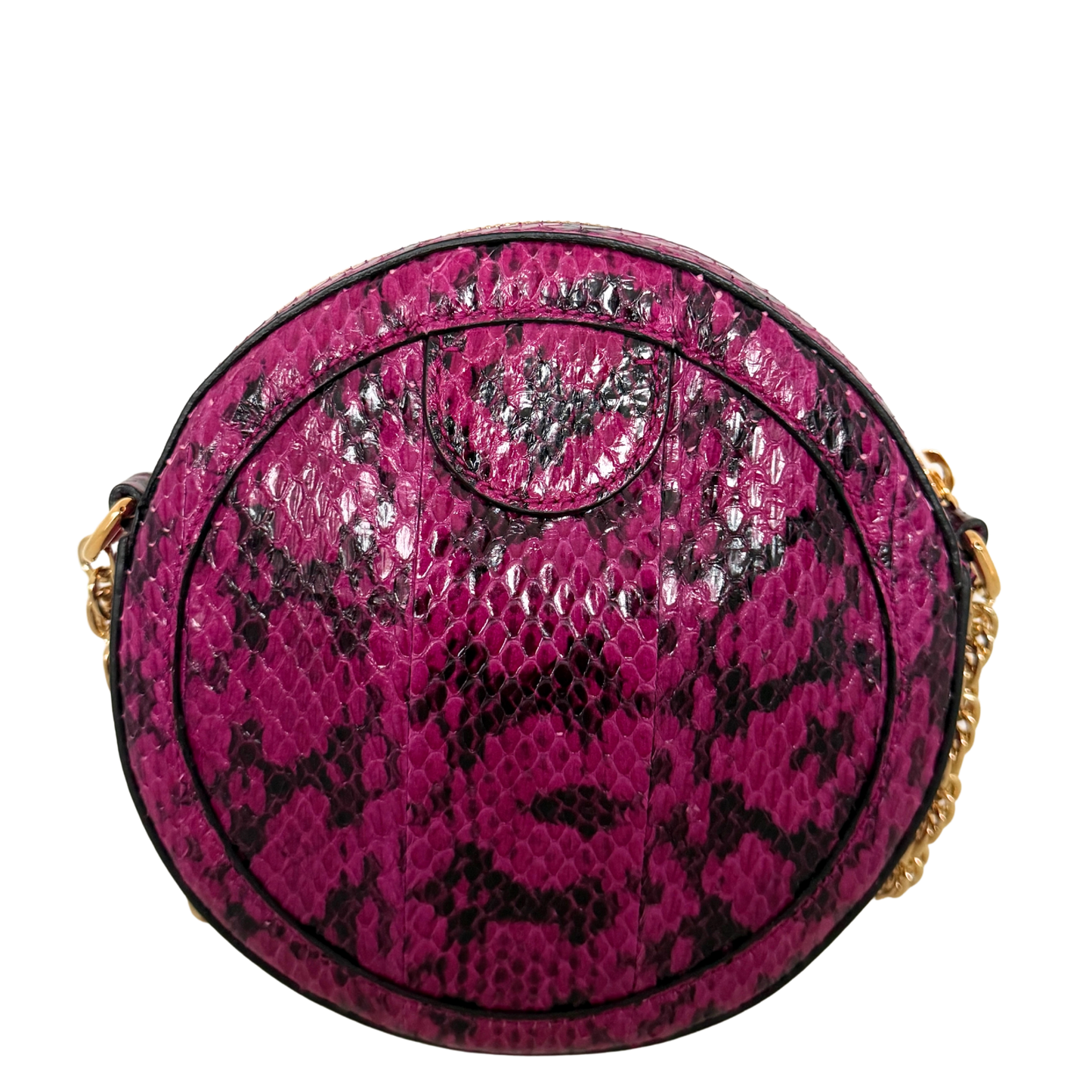 Gucci Ophidia Mini Round Schultertasche aus Wasserschlangenleder Anemone / sehr gut Gucci