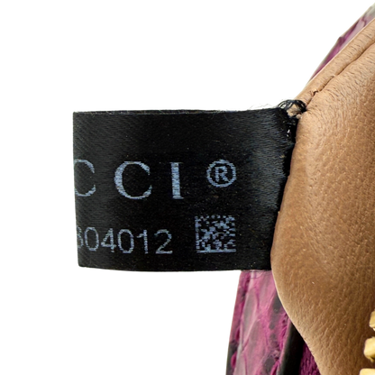 Gucci Ophidia Mini Round Schultertasche aus Wasserschlangenleder Anemone / sehr gut Gucci
