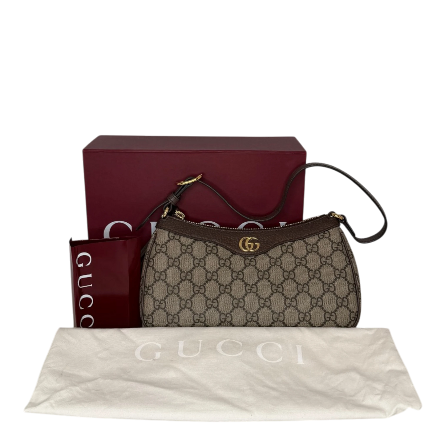 Gucci Ophidia Handtasche Small GG Supreme Beige/Ebenholz Gucci