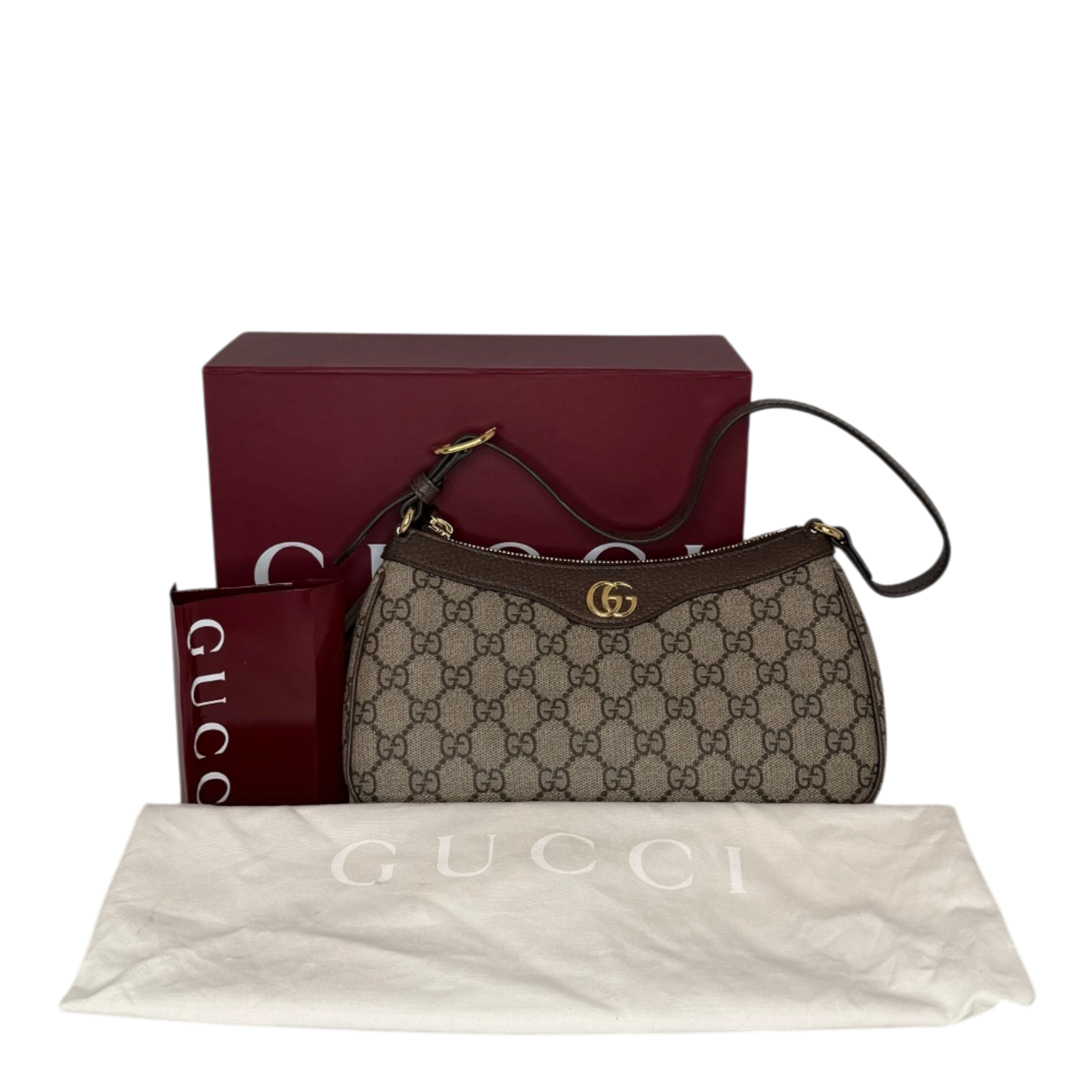 Gucci Ophidia Handtasche Small GG Supreme Beige/Ebenholz Gucci