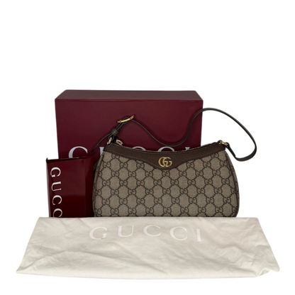 Gucci Ophidia Handtasche Small GG Supreme Beige/Ebenholz Gucci