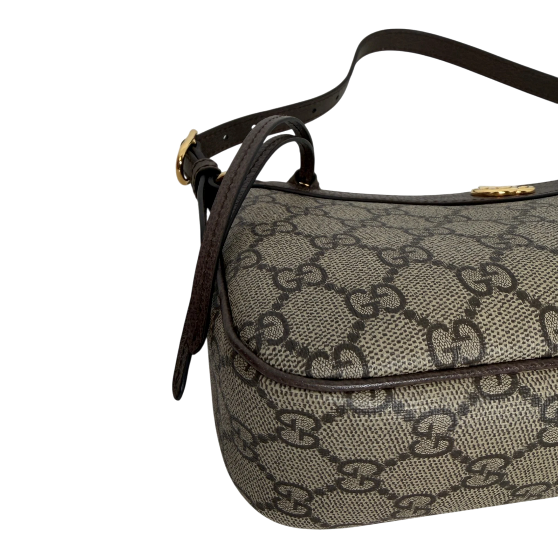 Gucci Ophidia Handtasche Small GG Supreme Beige/Ebenholz Gucci