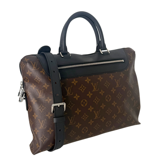 Louis Vuitton Monogram Porte Documents Jour Laptop Tasche Braun / sehr gut Louis Vuitton