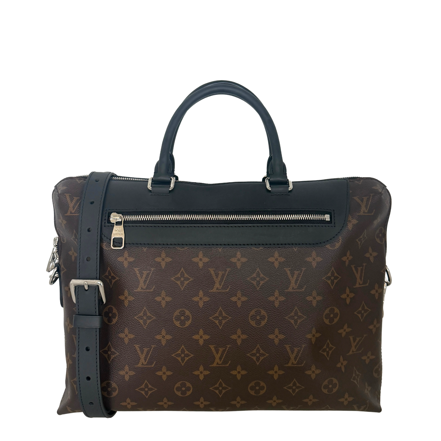 Louis Vuitton Monogram Porte Documents Jour Tasche Braun sehr
