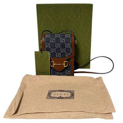 Gucci Mini Horsebit 1955 Denim Crossbody bag / neuwertig Gucci