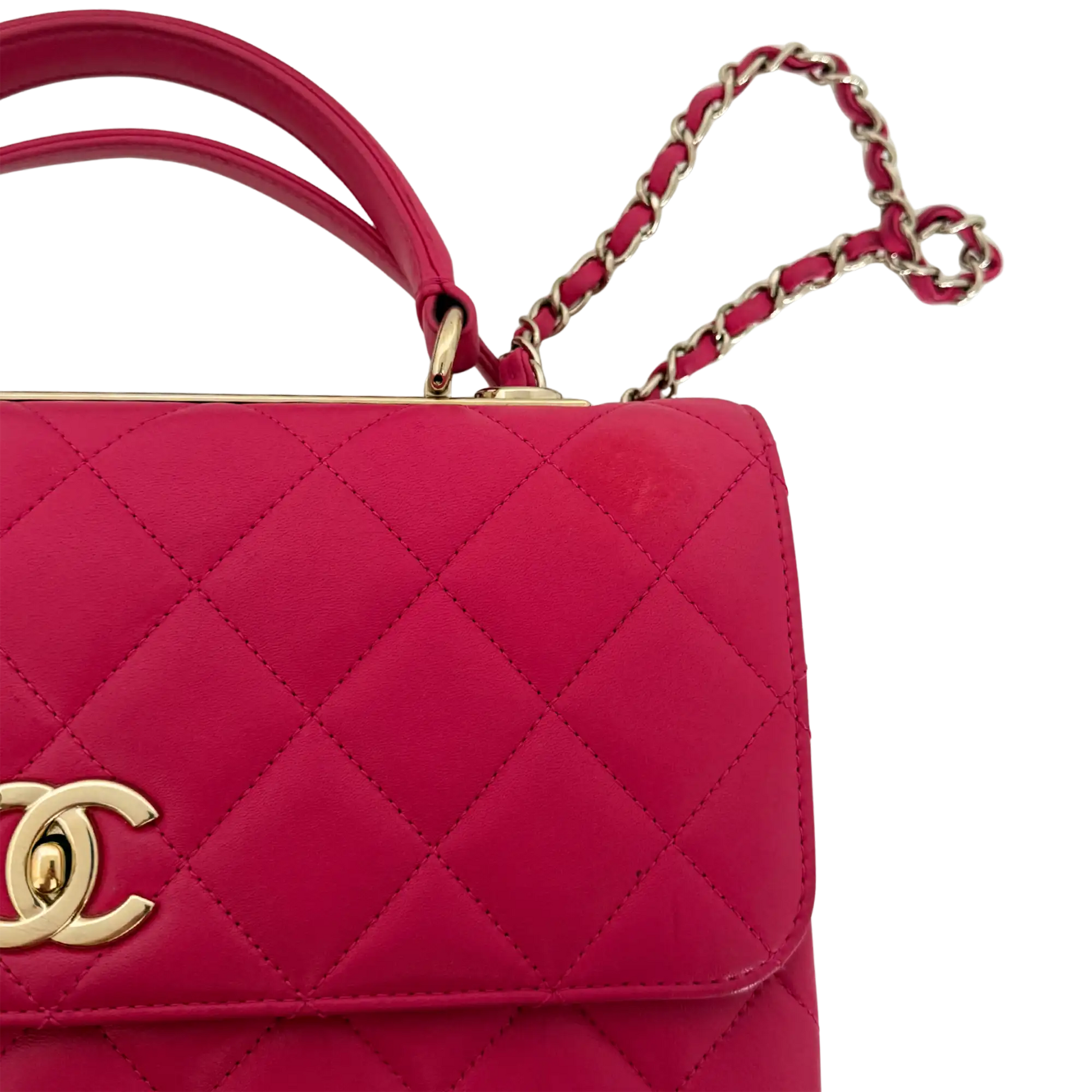Chanel Trendy CC Top Handle Lammleder Pink / gut Chanel