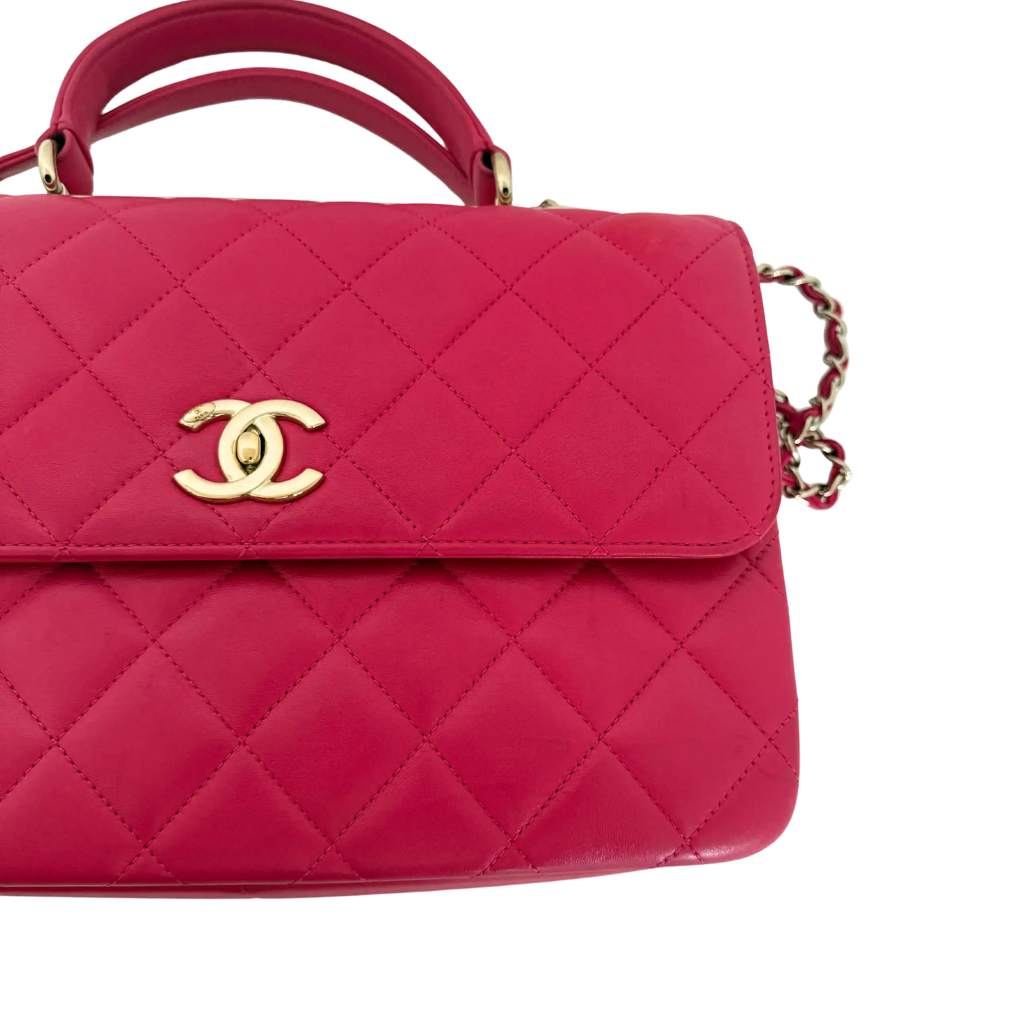 Chanel Trendy CC Top Handle Lammleder Pink / gut Chanel