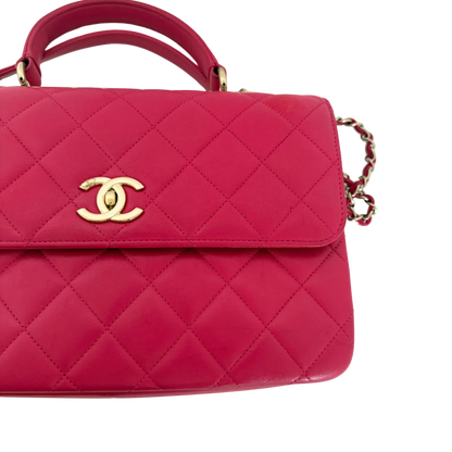 Chanel Trendy CC Top Handle Lammleder Pink / gut Chanel