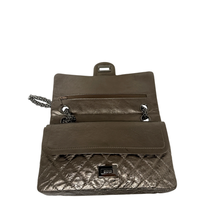 Chanel 2.55 Reissue 224 Classic Double Flap Bag Metallic Bronze / sehr gut Chanel