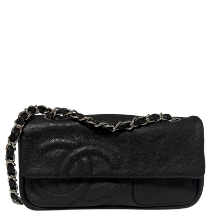 Chanel CC Flap Bag schwarz Leder /neuwertig Chanel