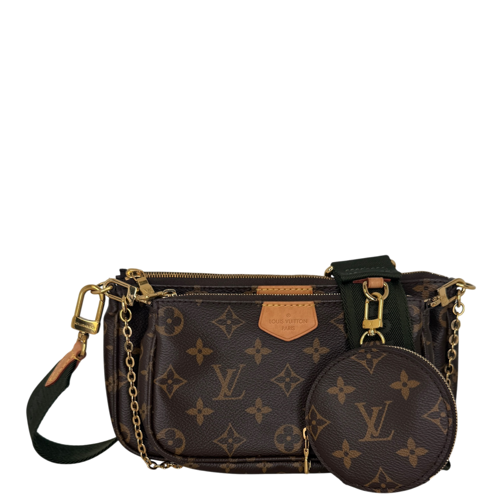 Louis Vuitton Multi Pochette Accessoires Monogram Khaki Fullset / sehr gut Louis Vuitton