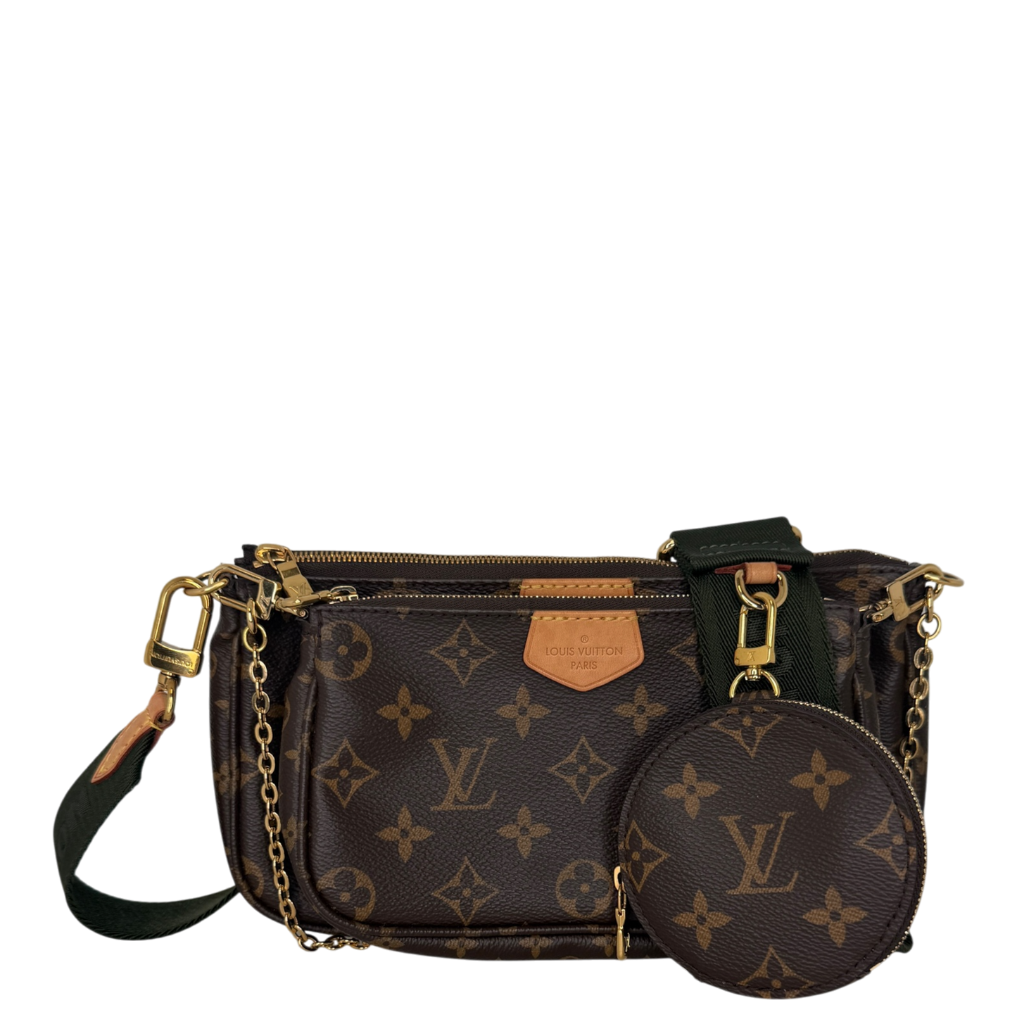 Louis Vuitton Multi Pochette Accessoires Monogram Khaki Fullset / sehr gut Louis Vuitton