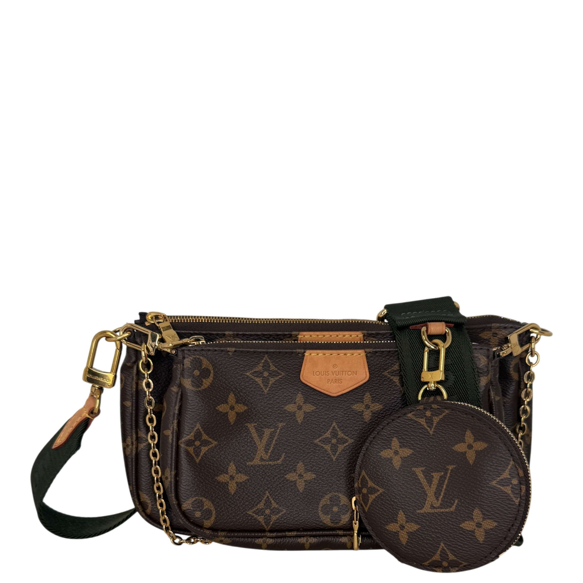 Louis Vuitton Multi Pochette Accessoires Monogram Khaki Fullset / sehr gut Louis Vuitton