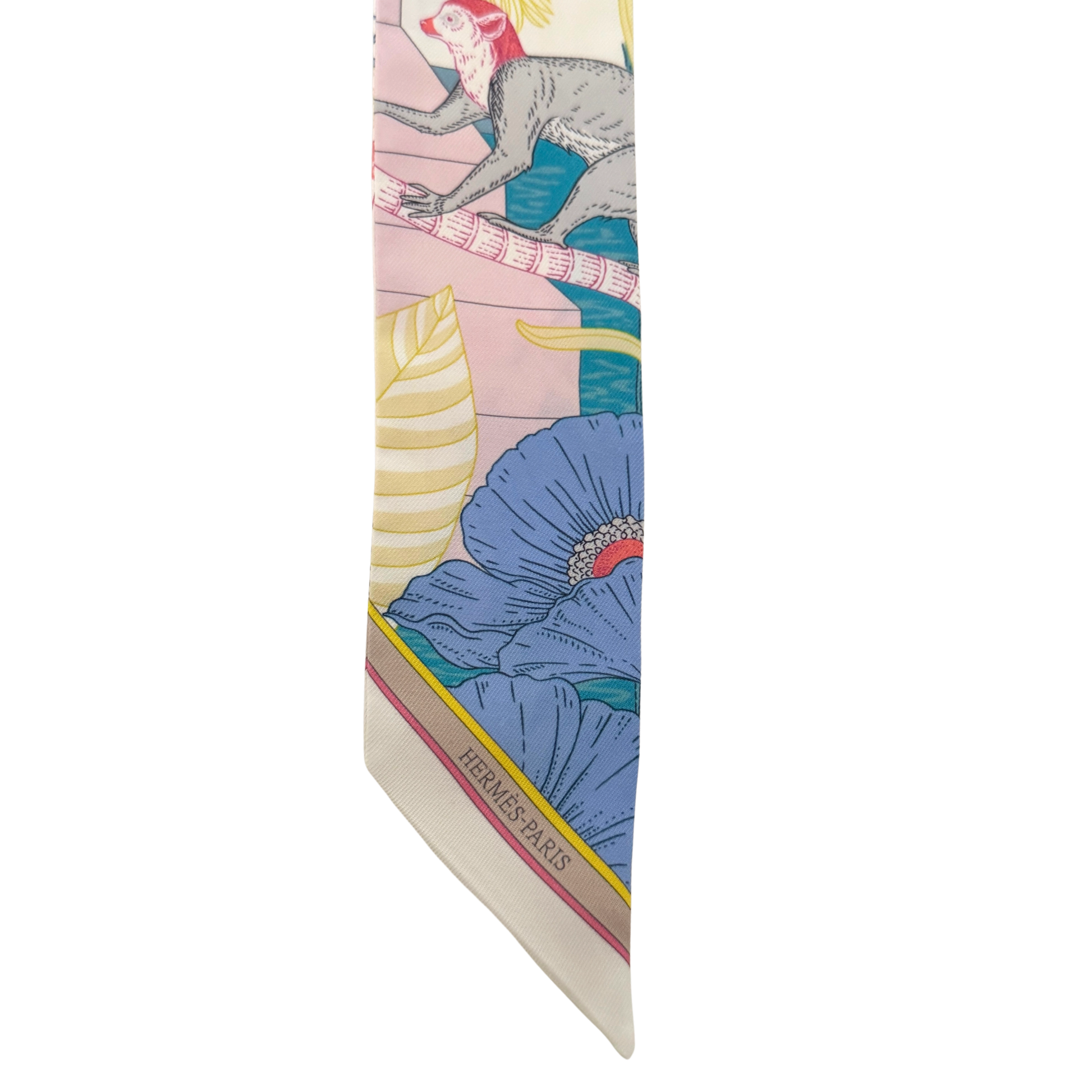 Hermès Twilly Tanz des Pacific weiß / sehr gut Hermès