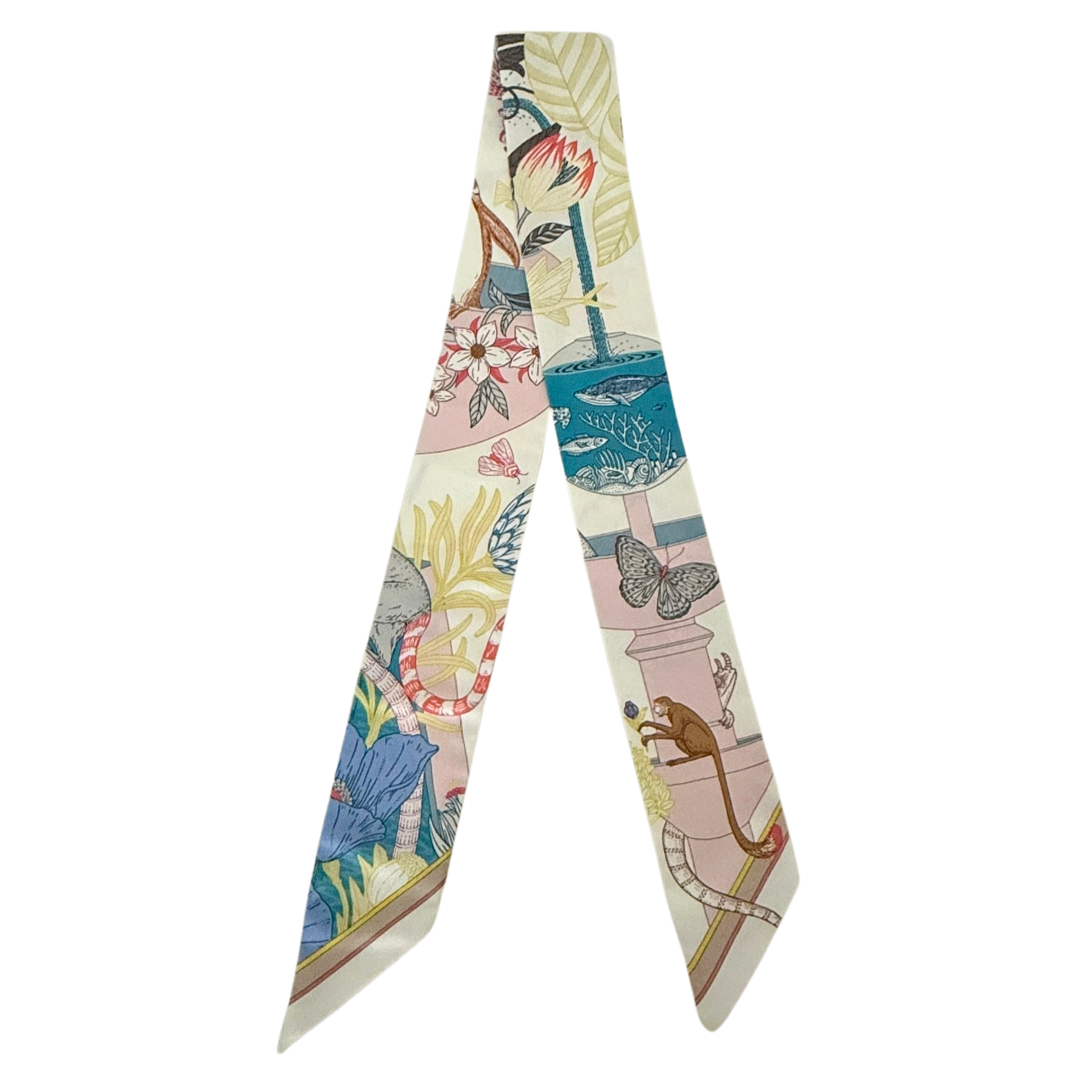 Hermès Twilly Tanz des Pacific weiß / sehr gut Hermès