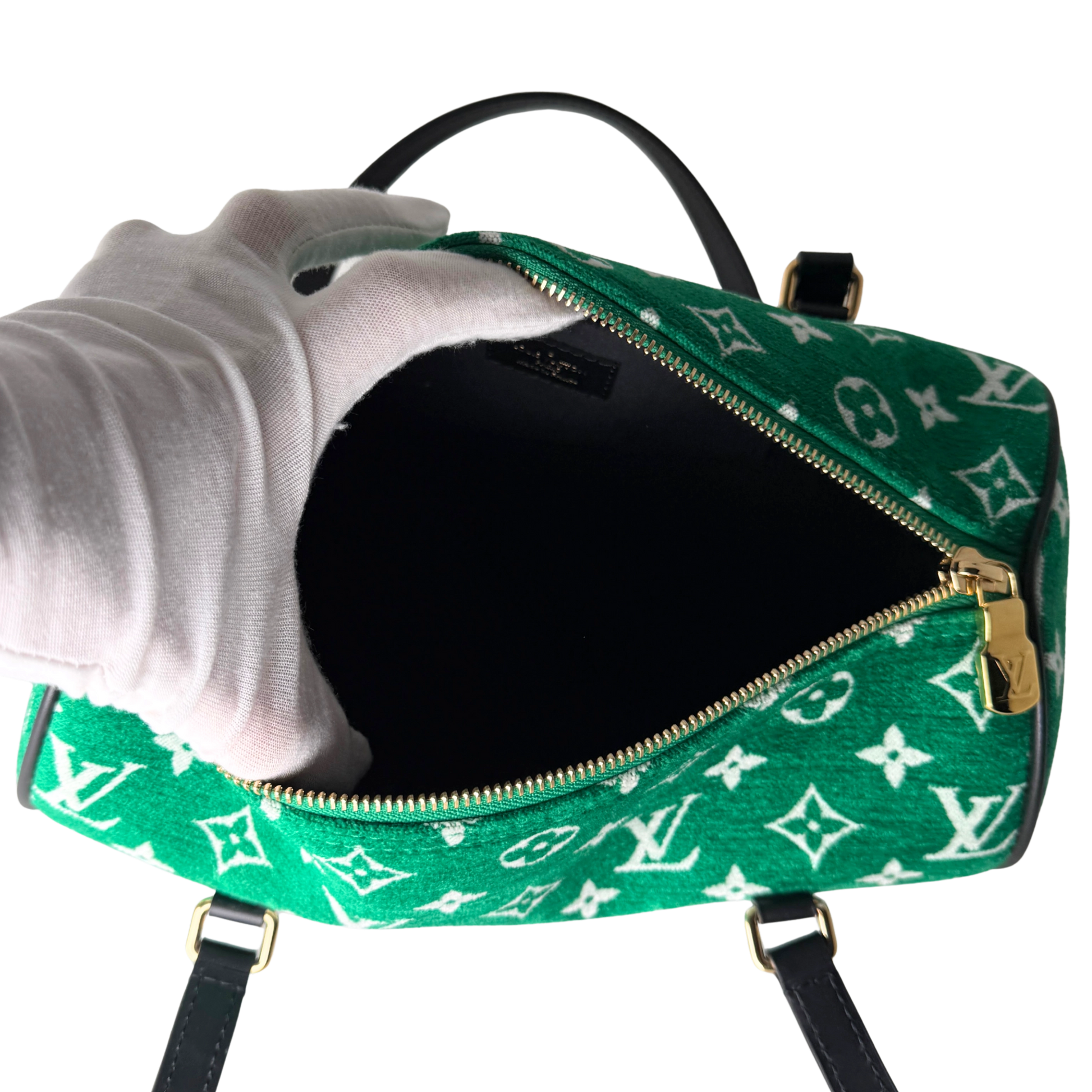 Louis Vuitton Papillon Trunk 26 Samt Monogram Grün / neuwertig Louis Vuitton