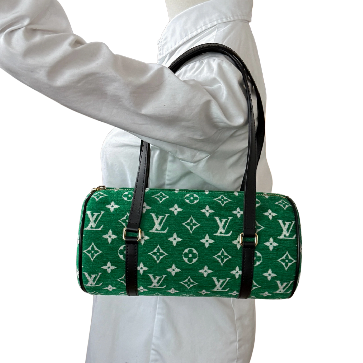 Louis Vuitton Papillon Trunk 26 Samt Monogram Grün / neuwertig Louis Vuitton